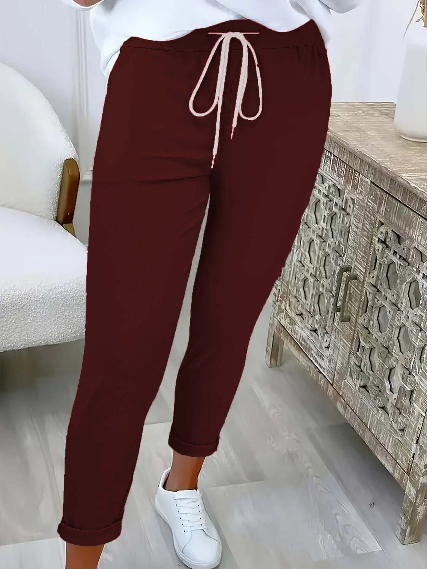 Edvige Alberti™ Elegant Stretch Trousers for All Day Comfort