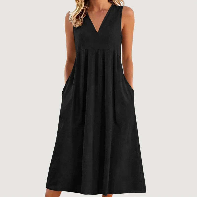 Edvige Amato™ Breathable Sleeveless Midi Dress for Summer