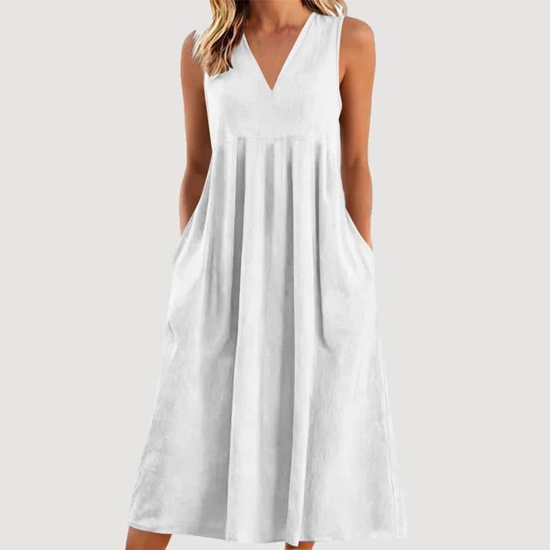 Edvige Amato™ Breathable Sleeveless Midi Dress for Summer