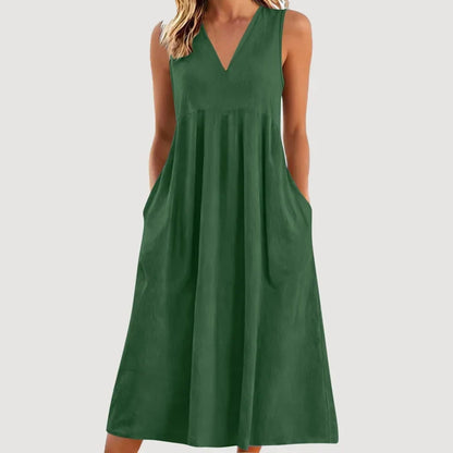 Edvige Amato™ Breathable Sleeveless Midi Dress for Summer