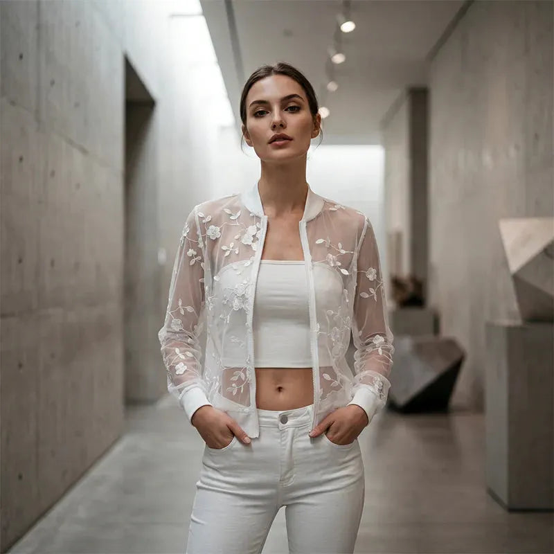 Edvige Della Valle™ Elegant Floral Cardigan for Effortless Layering
