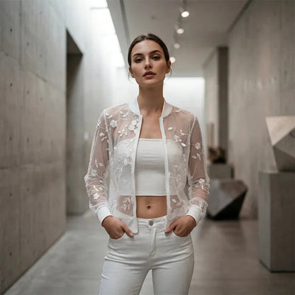 Edvige Della Valle™ Elegant Floral Cardigan for Effortless Layering