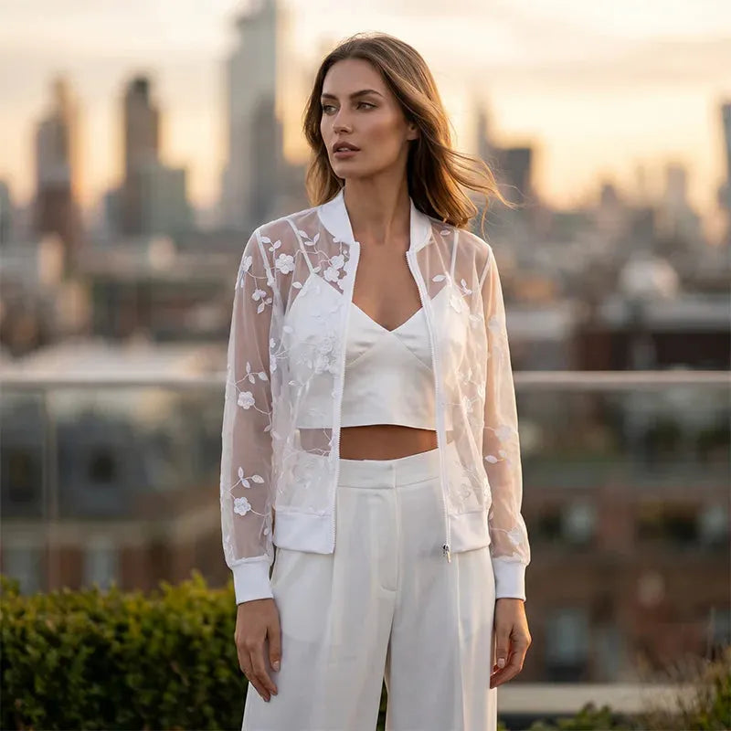 Edvige Della Valle™ Elegant Floral Cardigan for Effortless Layering