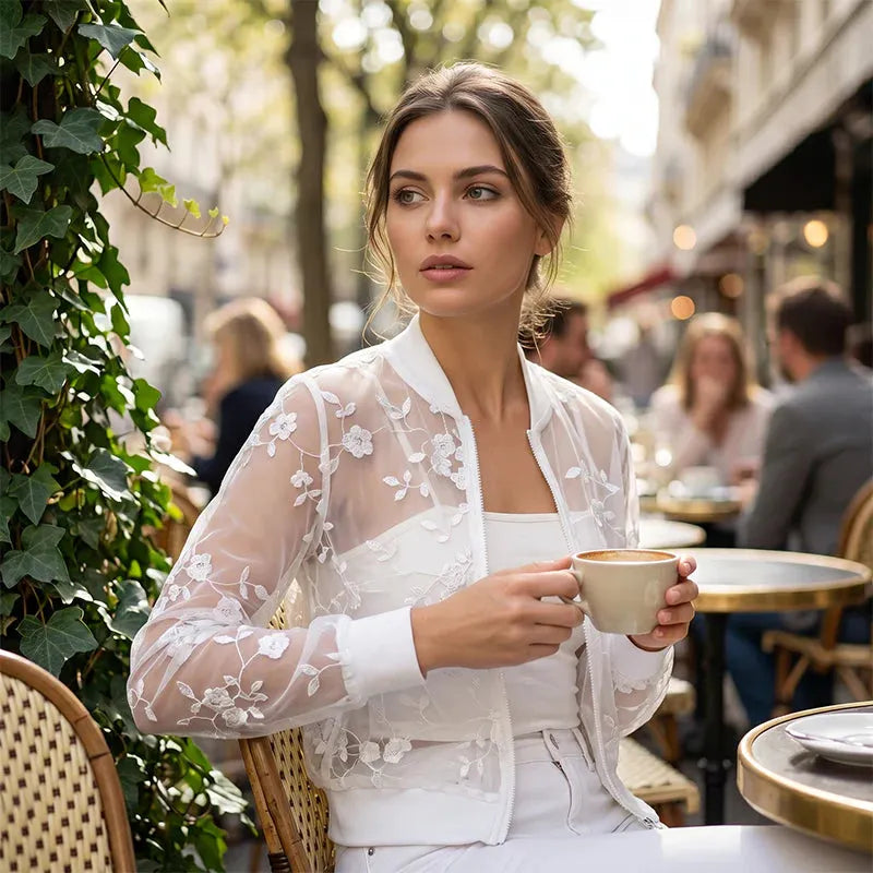 Edvige Della Valle™ Elegant Floral Cardigan for Effortless Layering
