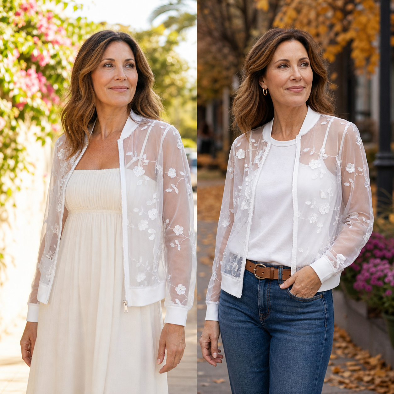 Edvige Della Valle™ Elegant Floral Cardigan for Effortless Layering