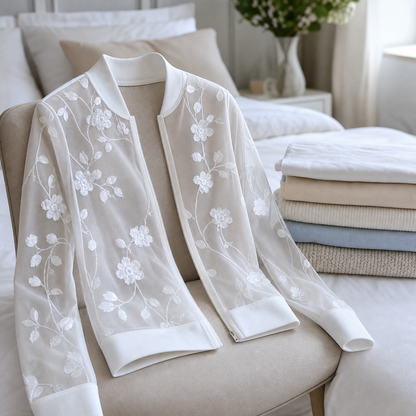 Edvige Della Valle™ Elegant Floral Cardigan for Effortless Layering