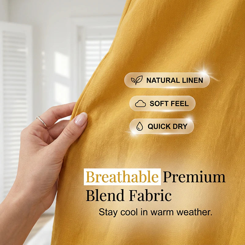 Edvige Paparelli™ Breathable V-Neck Summer Dress for Day to Evening