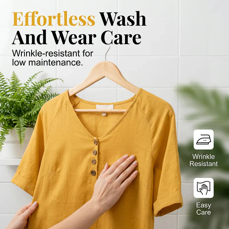 Edvige Paparelli™ Breathable V-Neck Summer Dress for Day to Evening