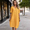 Edvige Paparelli™ Breathable V-Neck Summer Dress for Day to Evening