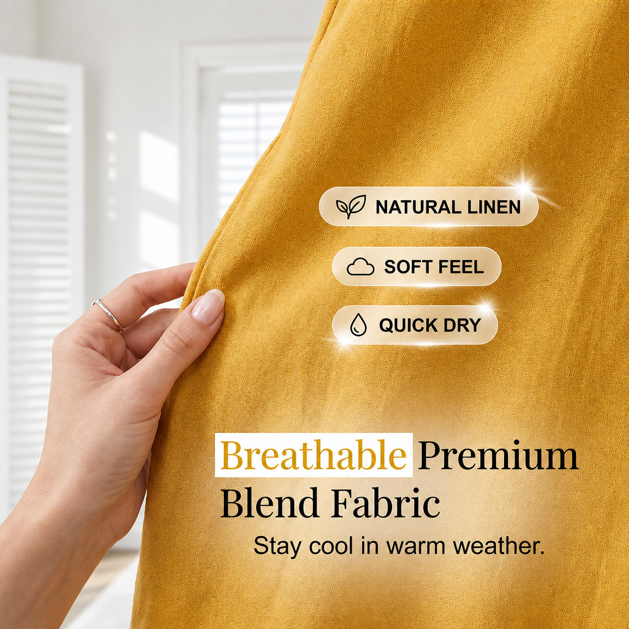 Edvige Paparelli™ Breathable V-Neck Summer Dress for Day to Evening