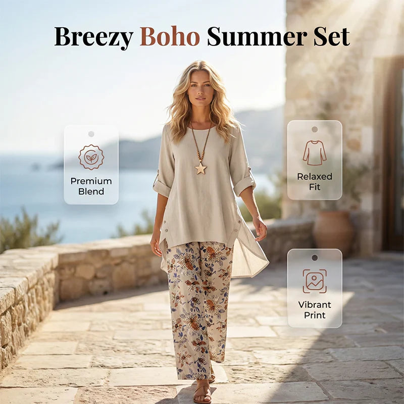 Edvige Rossignoli™ Breathable Tunic and Trouser Set