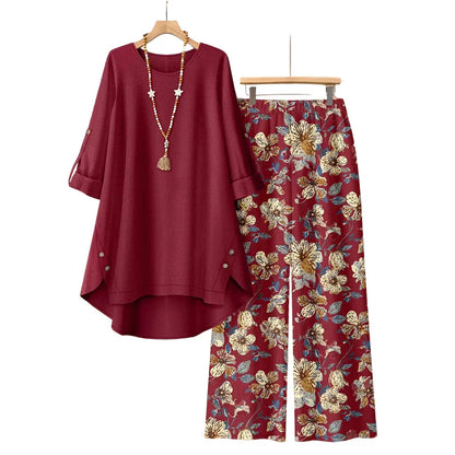 Edvige Rossignoli™ Breathable Tunic and Trouser Set