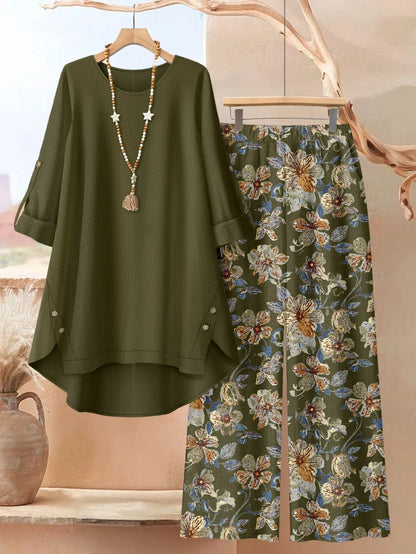 Edvige Rossignoli™ Breathable Tunic and Trouser Set