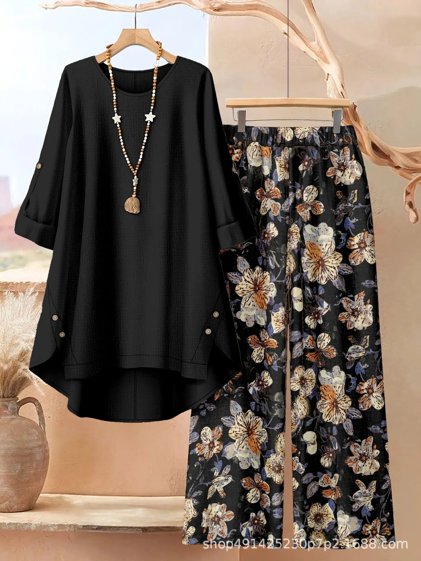 Edvige Rossignoli™ Breathable Tunic and Trouser Set