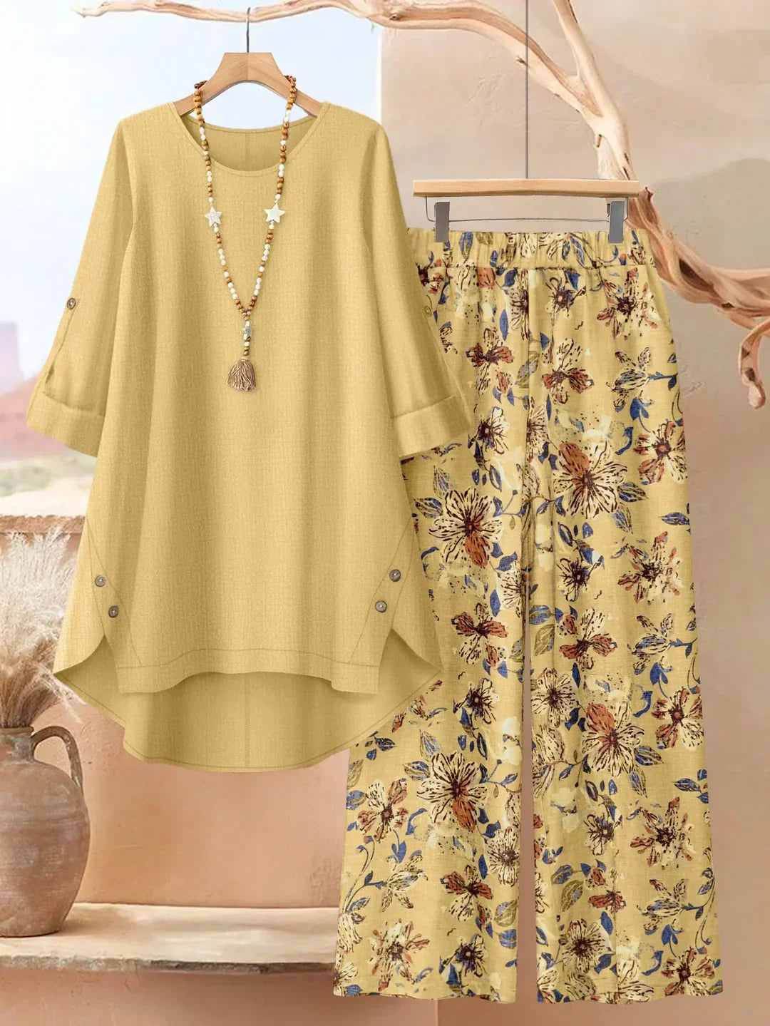 Edvige Rossignoli™ Breathable Tunic and Trouser Set
