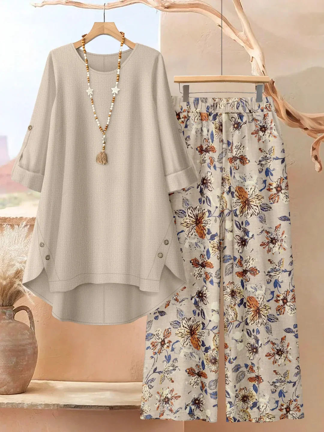 Edvige Rossignoli™ Breathable Tunic and Trouser Set