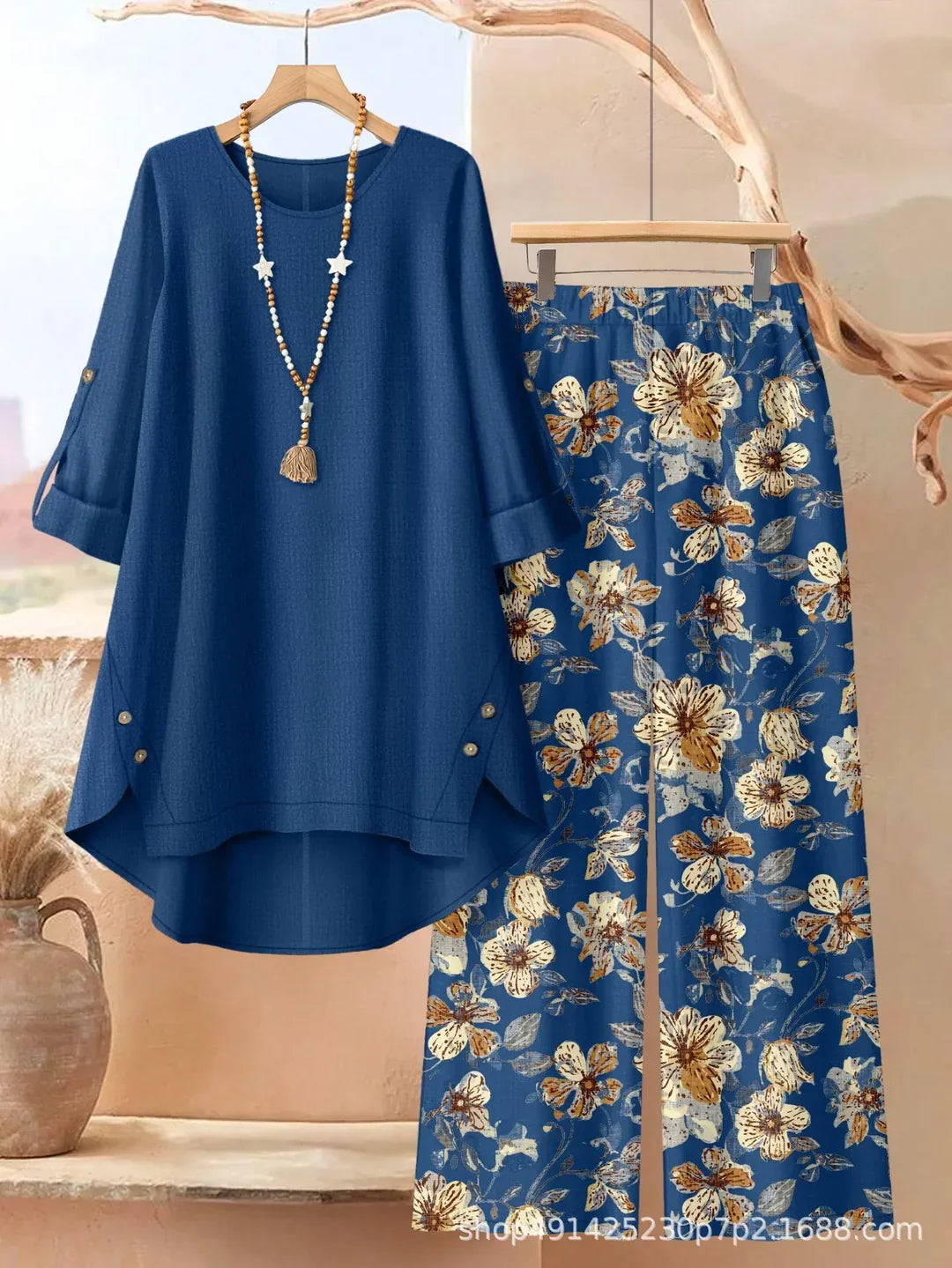Edvige Rossignoli™ Breathable Tunic and Trouser Set