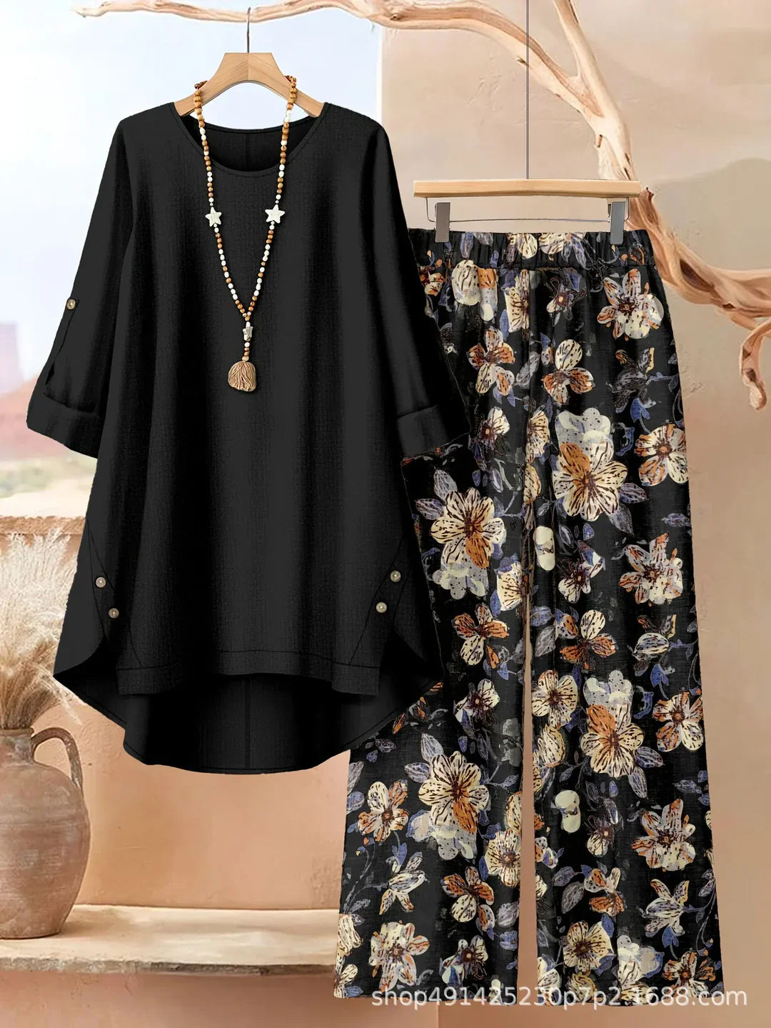 Edvige Rossignoli™ Breathable Tunic and Trouser Set