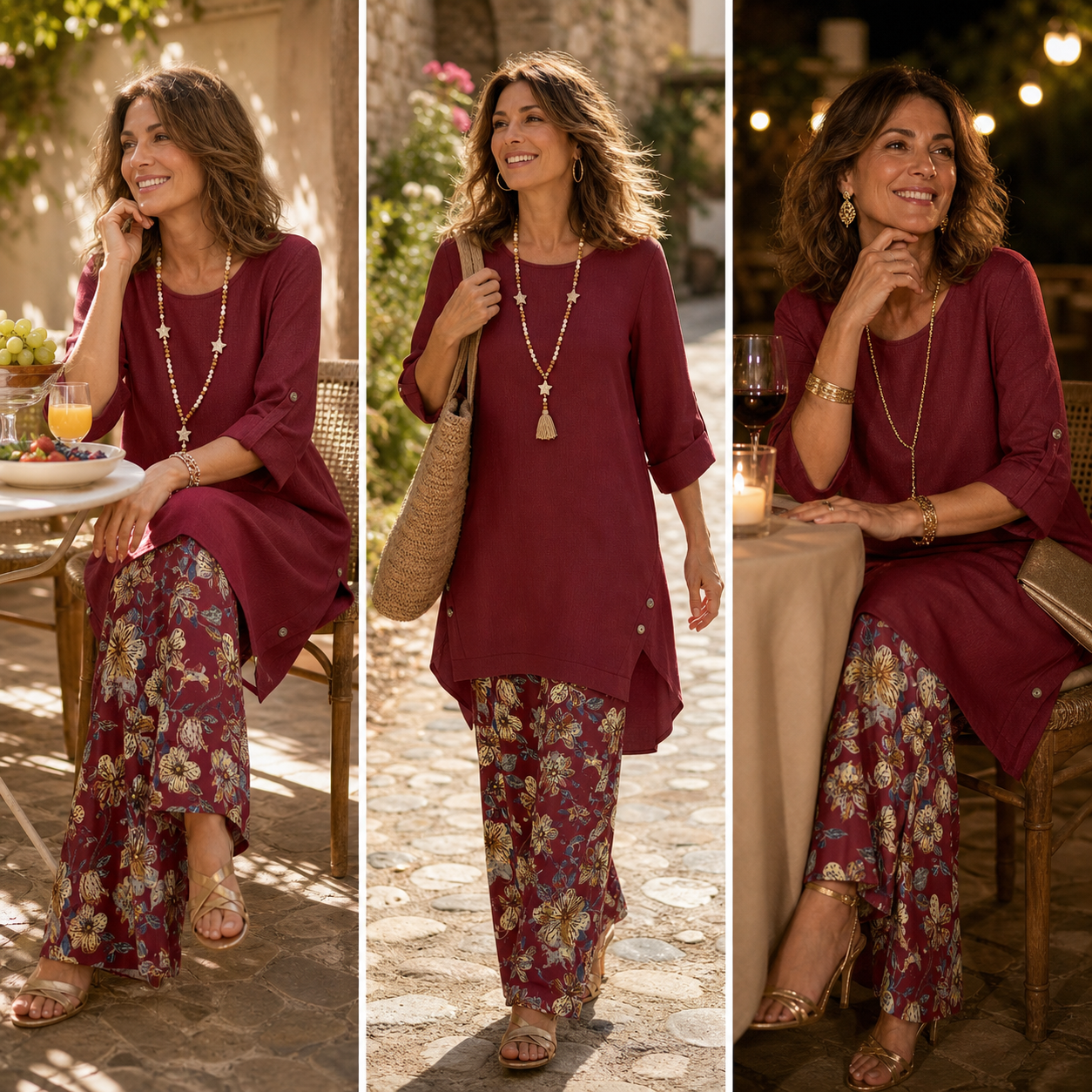 Edvige Rossignoli™ Breathable Tunic and Trouser Set