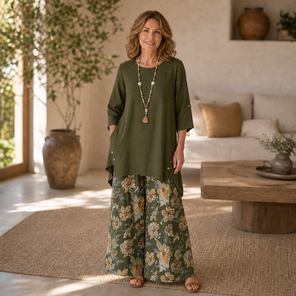 Edvige Rossignoli™ Breathable Tunic and Trouser Set