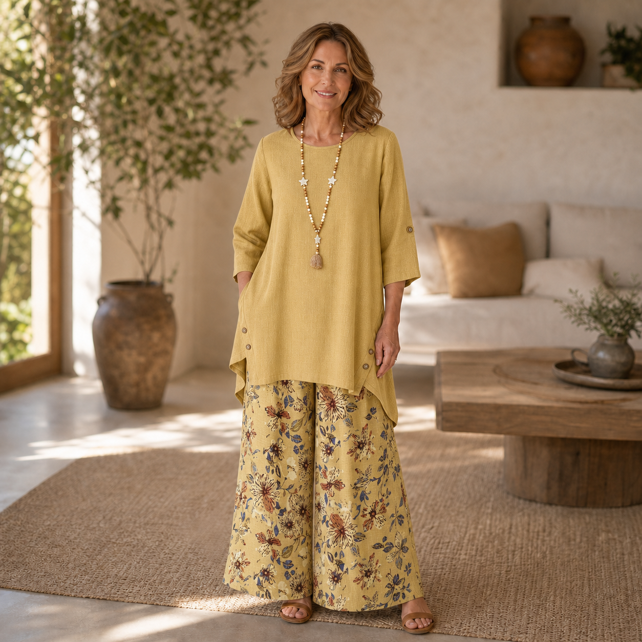 Edvige Rossignoli™ Breathable Tunic and Trouser Set