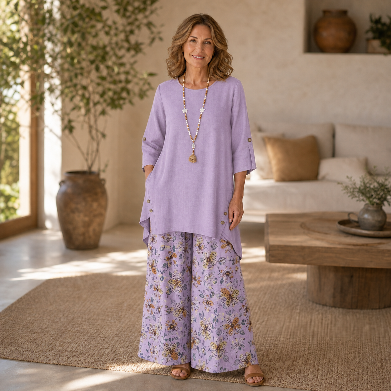 Edvige Rossignoli™ Breathable Tunic and Trouser Set