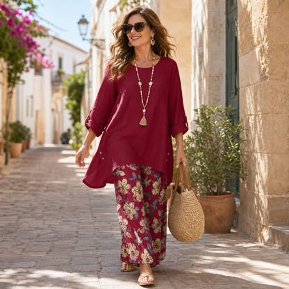 Edvige Rossignoli™ Breathable Tunic and Trouser Set