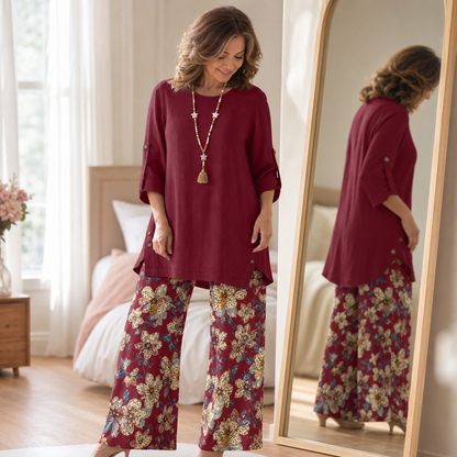 Edvige Rossignoli™ Breathable Tunic and Trouser Set