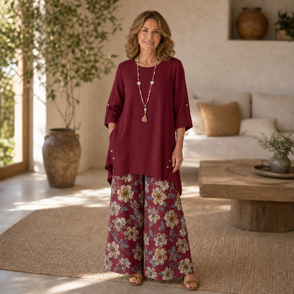 Edvige Rossignoli™ Breathable Tunic and Trouser Set