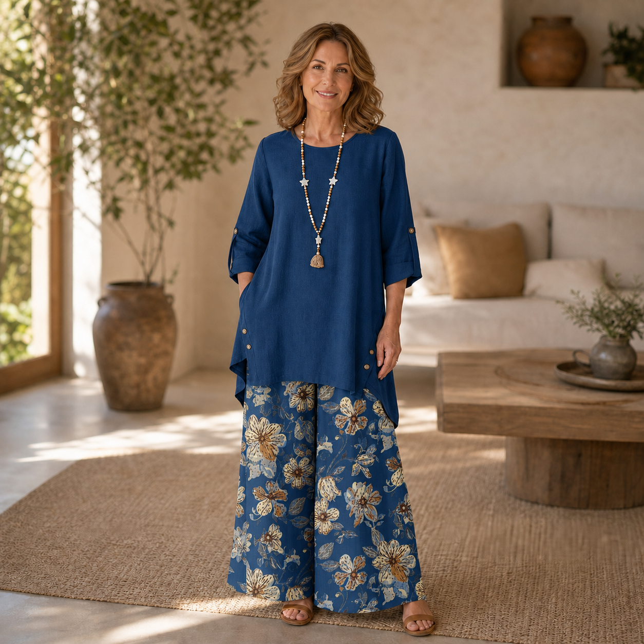 Edvige Rossignoli™ Breathable Tunic and Trouser Set