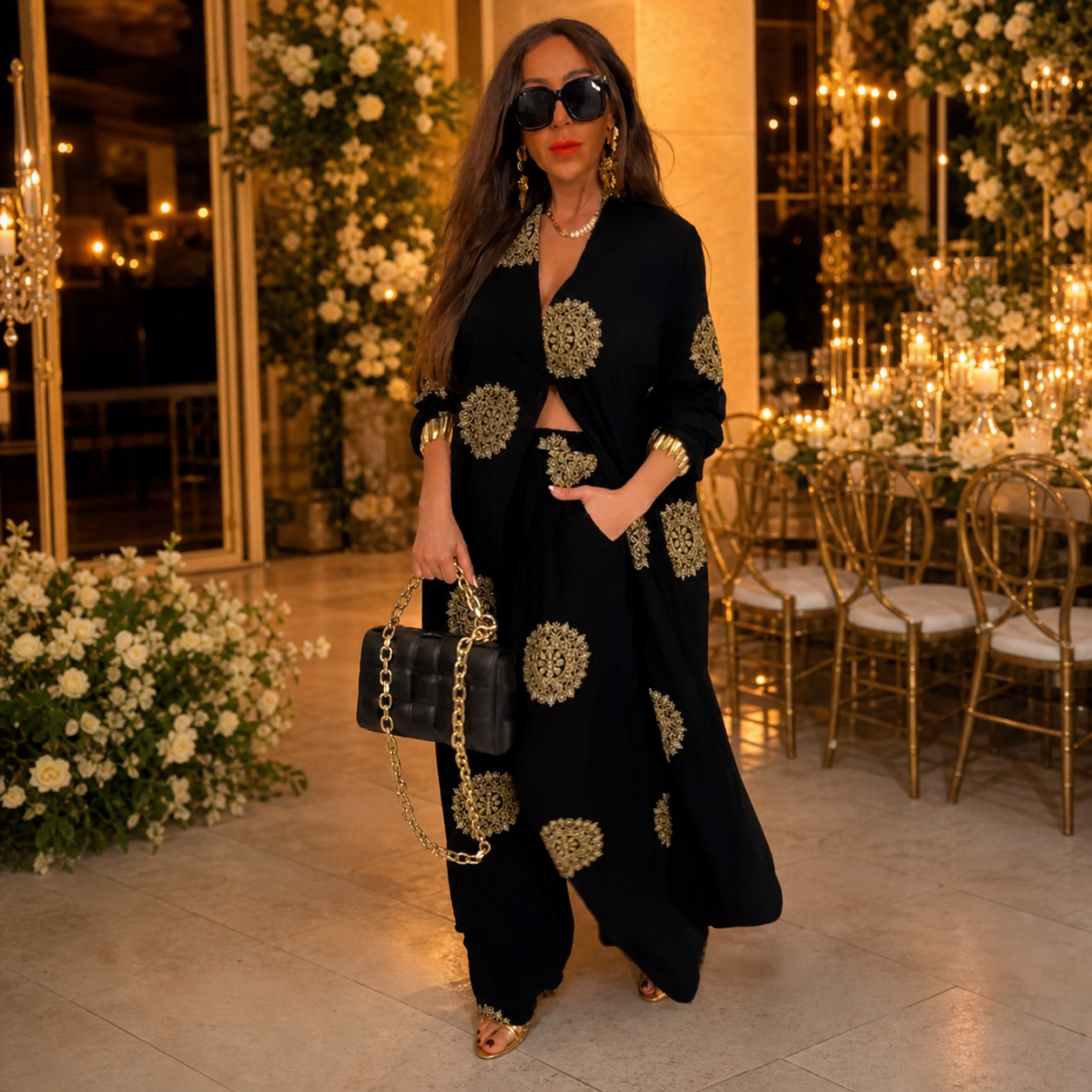 Edvige Urbinati™ Elegant Embroidered Modest Two-Piece Set