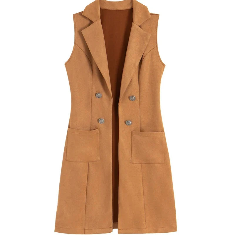 Egle Barletta™ Sleeveless Longline Jacket for Effortless Layering