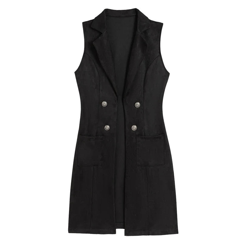 Egle Barletta™ Sleeveless Longline Jacket for Effortless Layering