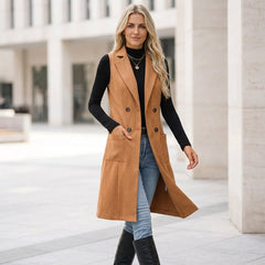Egle Barletta™ Sleeveless Longline Jacket for Effortless Layering