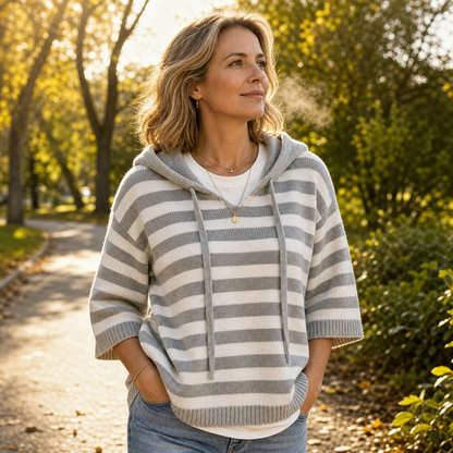 Egle Bassetti™ Cozy Striped Hooded Pullover