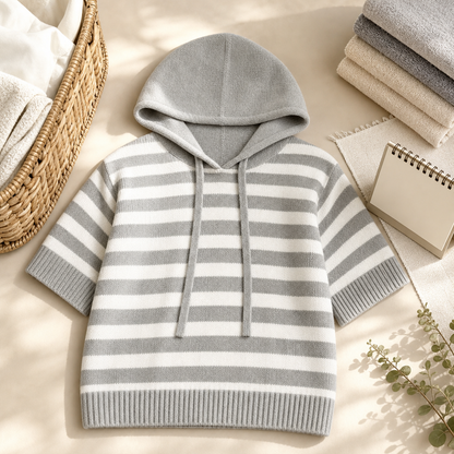 Egle Bassetti™ Cozy Striped Hooded Pullover