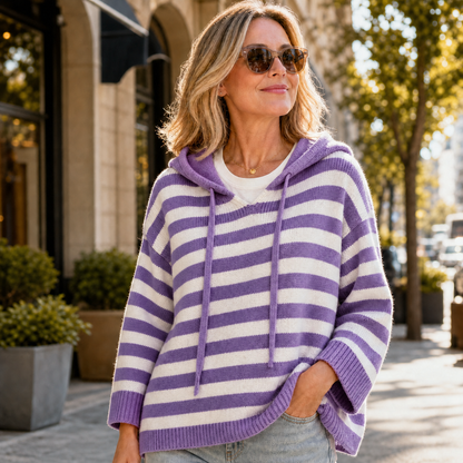 Egle Bassetti™ Cozy Striped Hooded Pullover