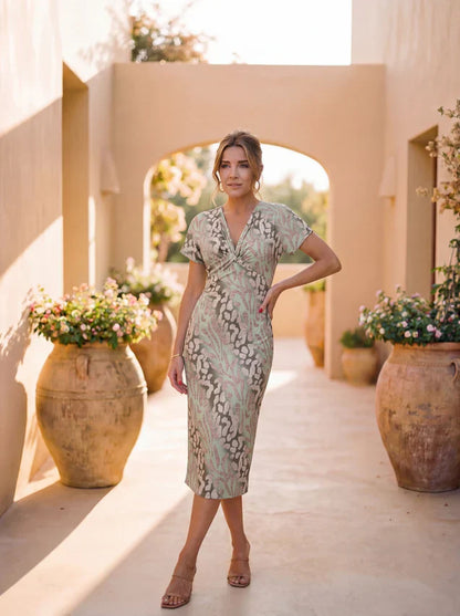 Egle Pizzichini™ Elegant Draped Dress for Effortless Style