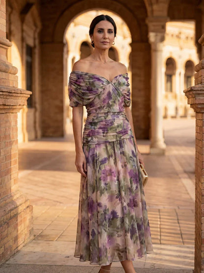Egle Pizzichini™ Elegant Draped Dress for Effortless Style
