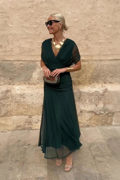 Egle Pizzichini™ Elegant Draped Dress for Effortless Style