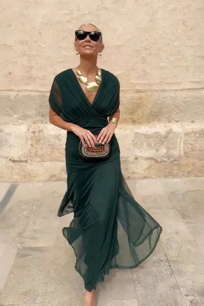 Egle Pizzichini™ Elegant Draped Dress for Effortless Style