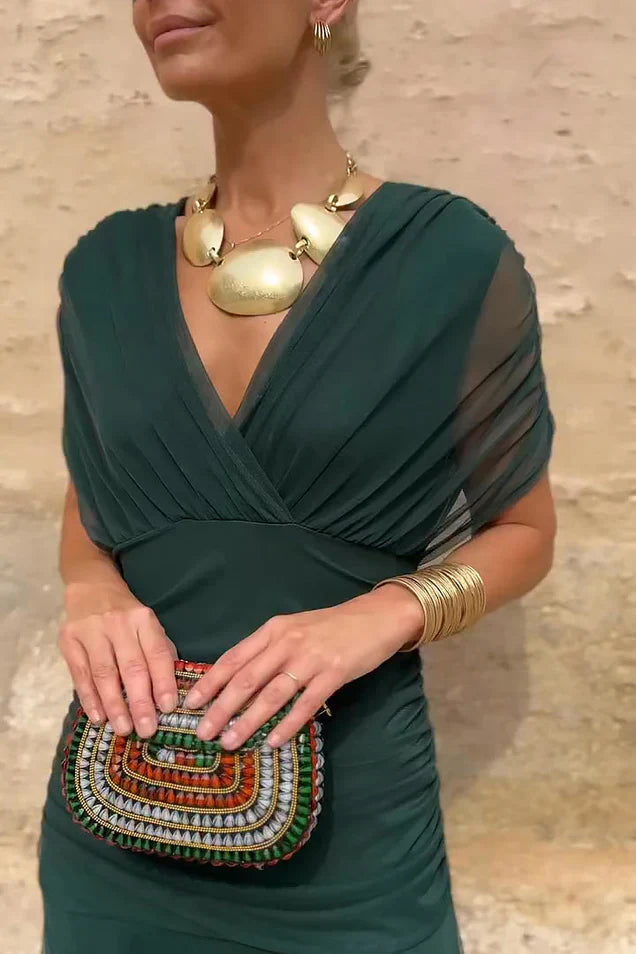Egle Pizzichini™ Elegant Draped Dress for Effortless Style