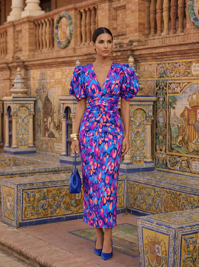 Egle Pizzichini™ Elegant Draped Dress for Effortless Style