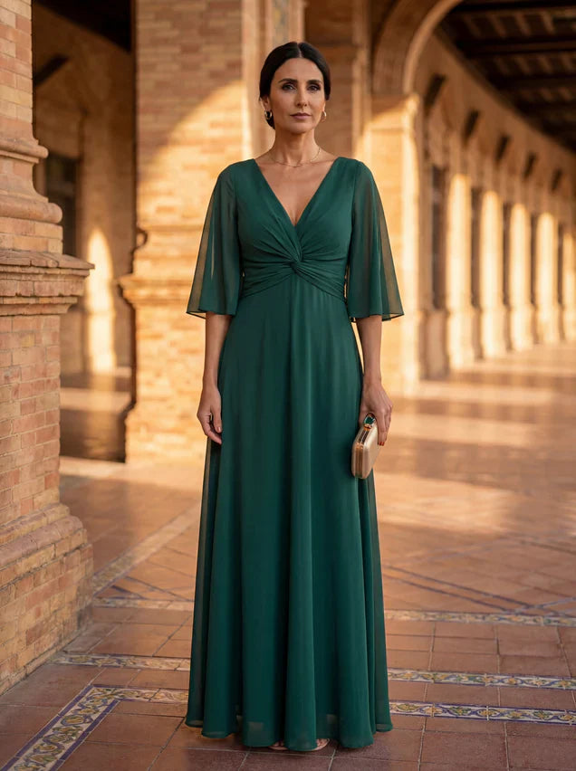 Egle Pizzichini™ Elegant Draped Dress for Effortless Style
