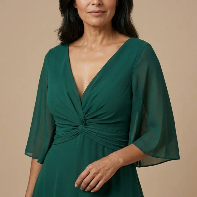 Egle Pizzichini™ Elegant Draped Dress for Effortless Style