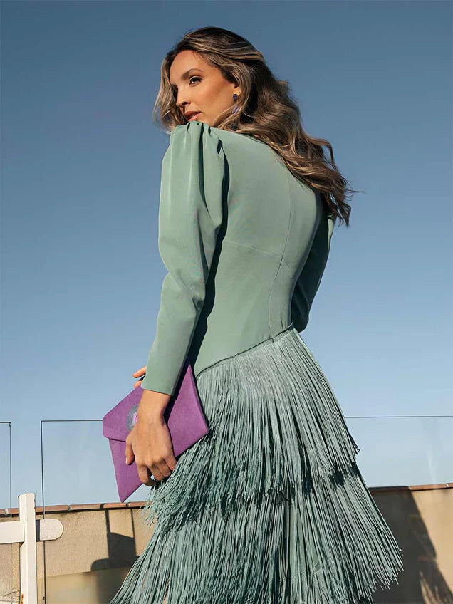 Egle Pizzichini™ Elegant Draped Dress for Effortless Style