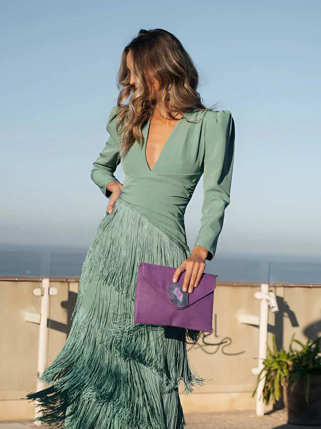 Egle Pizzichini™ Elegant Draped Dress for Effortless Style