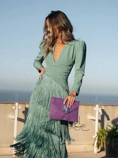 Egle Pizzichini™ Elegant Draped Dress for Effortless Style