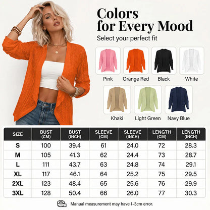 Egle Schiavi™ Cozy Open Front Cardigan for Everyday Style