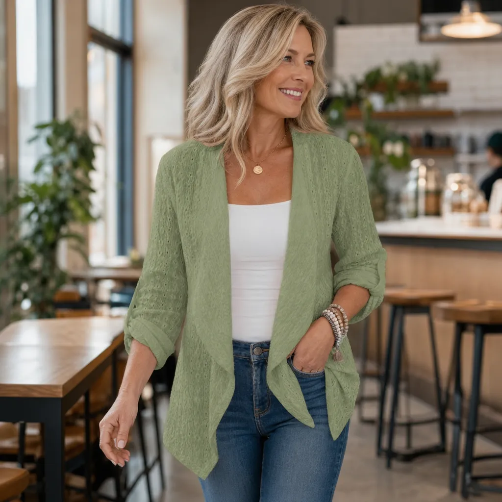 Egle Schiavi™ Cozy Open Front Cardigan for Everyday Style